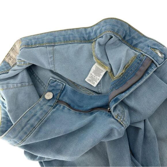 Free People "Just Float On" Flare Bell Bottom Jeans Bermondsey Blue Size 27 - Picture 8 of 15